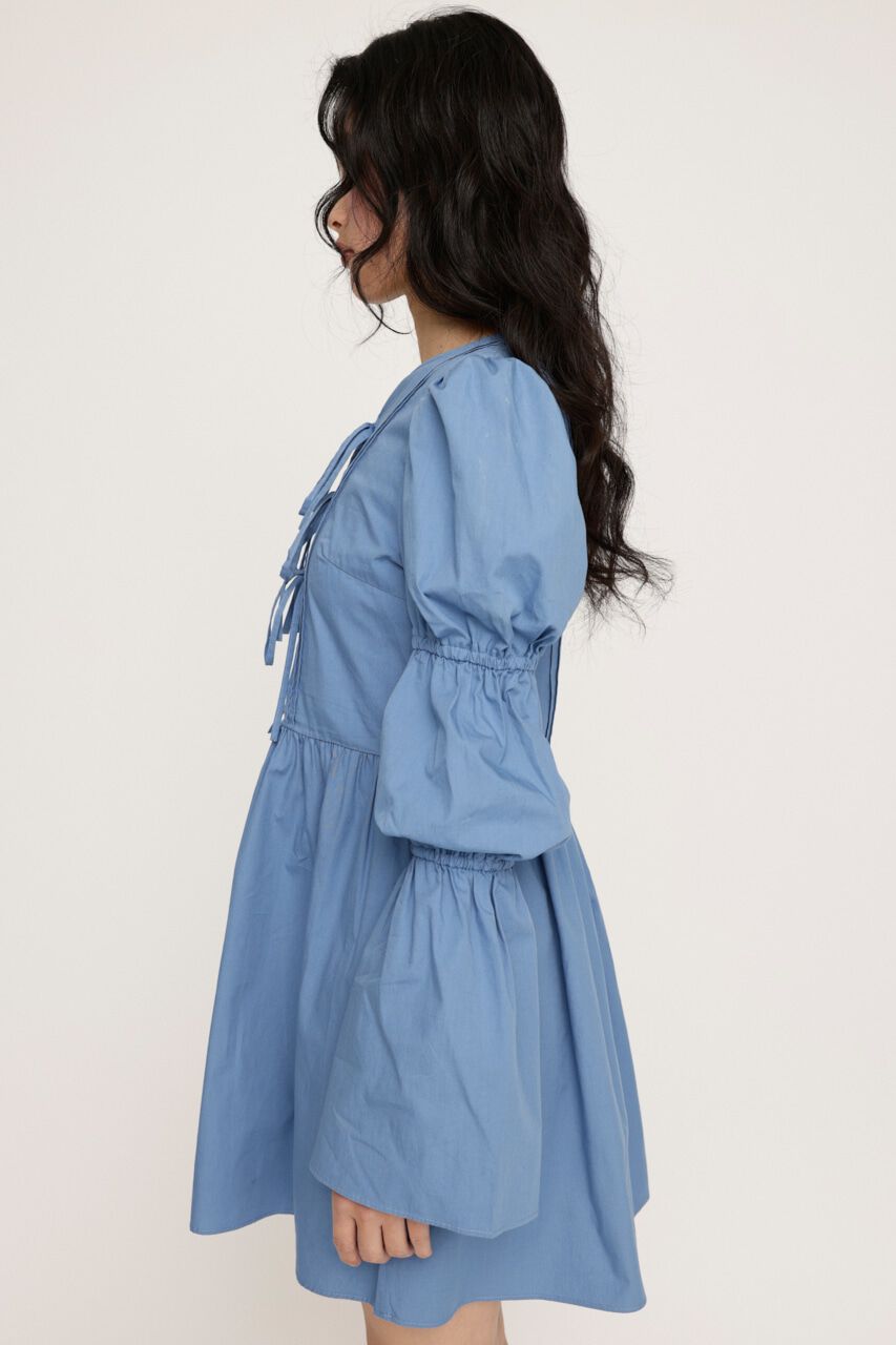 SLY「FRONT RIBBON PUFF SLEEVE ワンピース」|ワンピース|