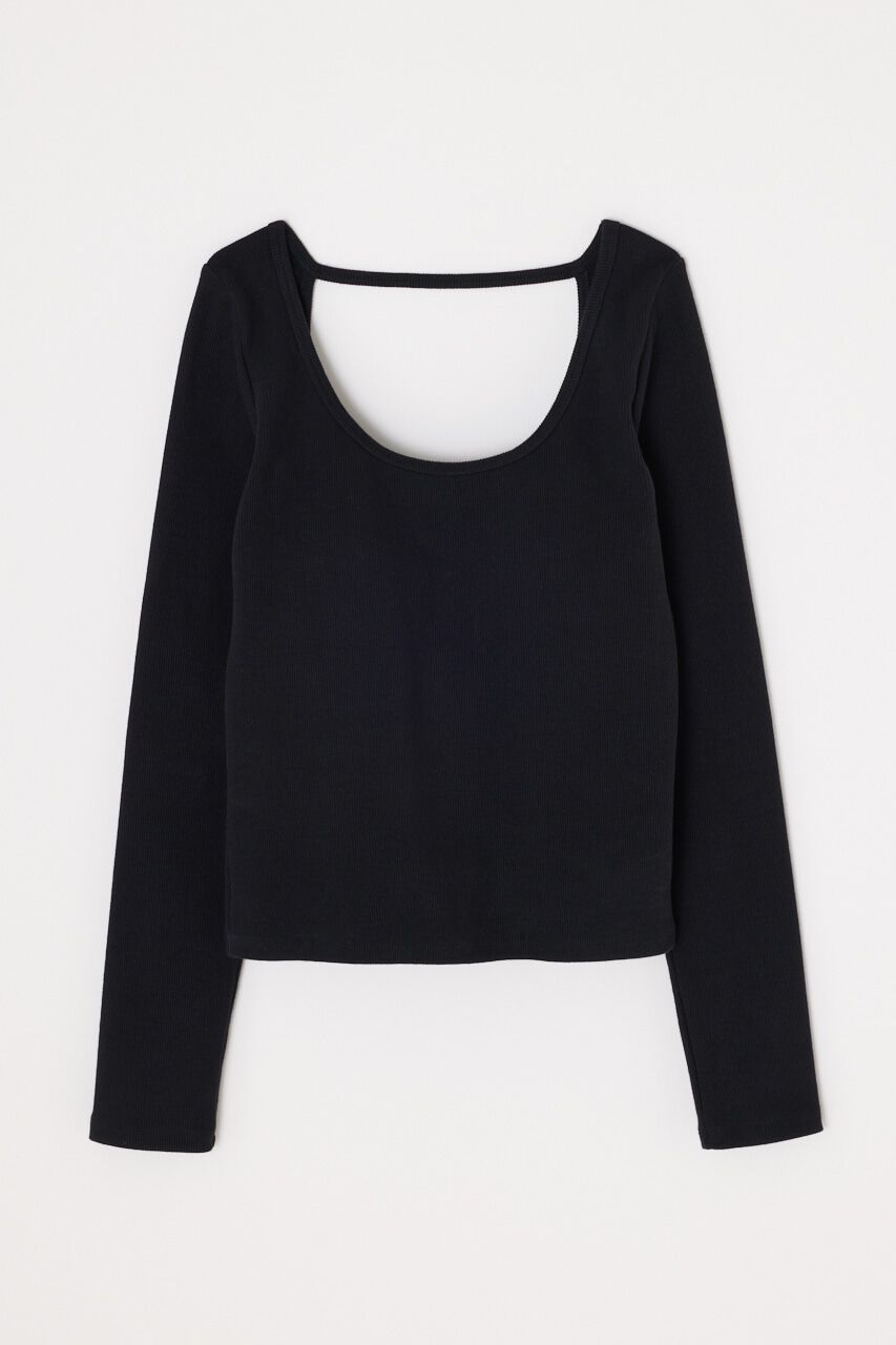 SLY「PAD IN BACK OPEN L／S トップス」|Tシャツ・カットソー|BLK