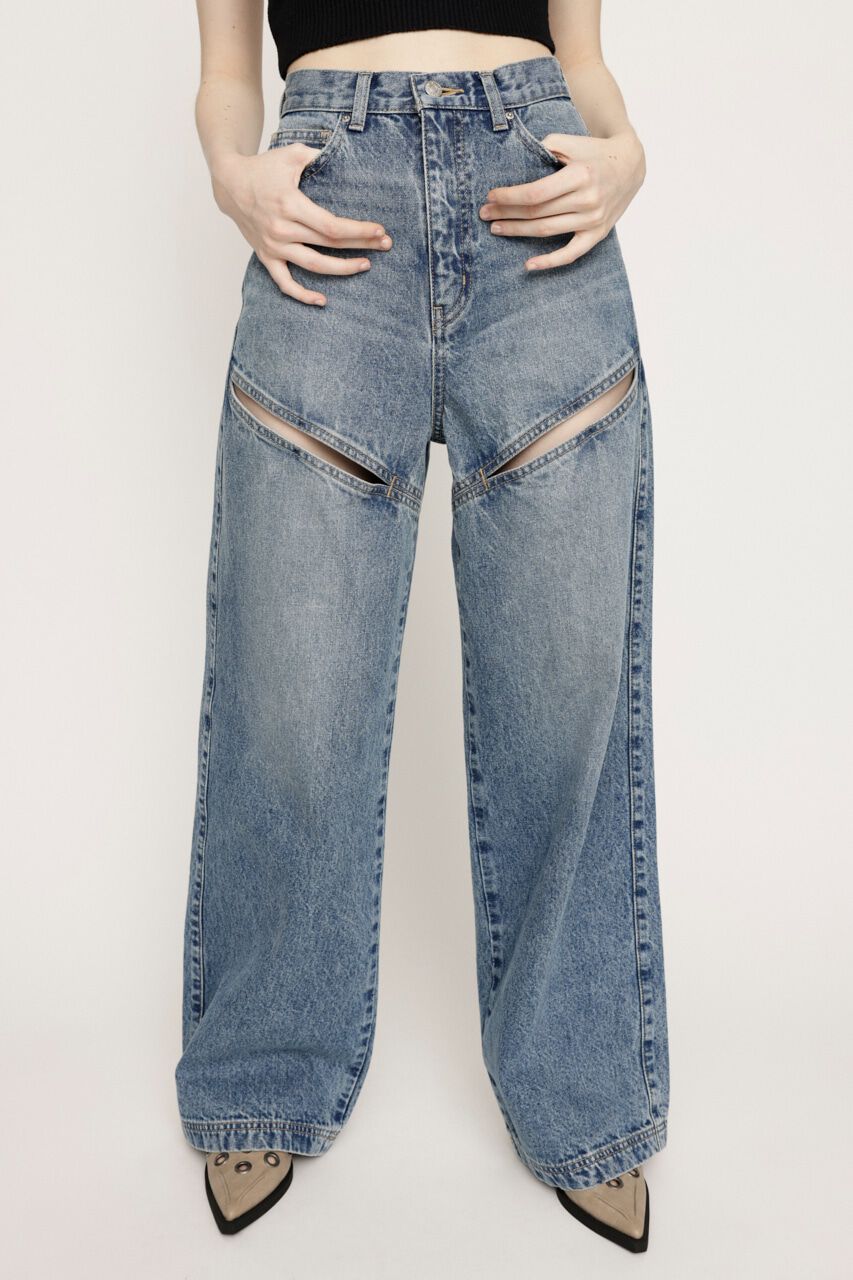 SLY「J／W HOLE TUCK パンツ」|デニム|