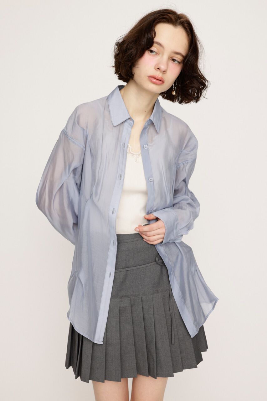 SLY「SHEER TUCKED シャツ」|シャツ・ブラウス|