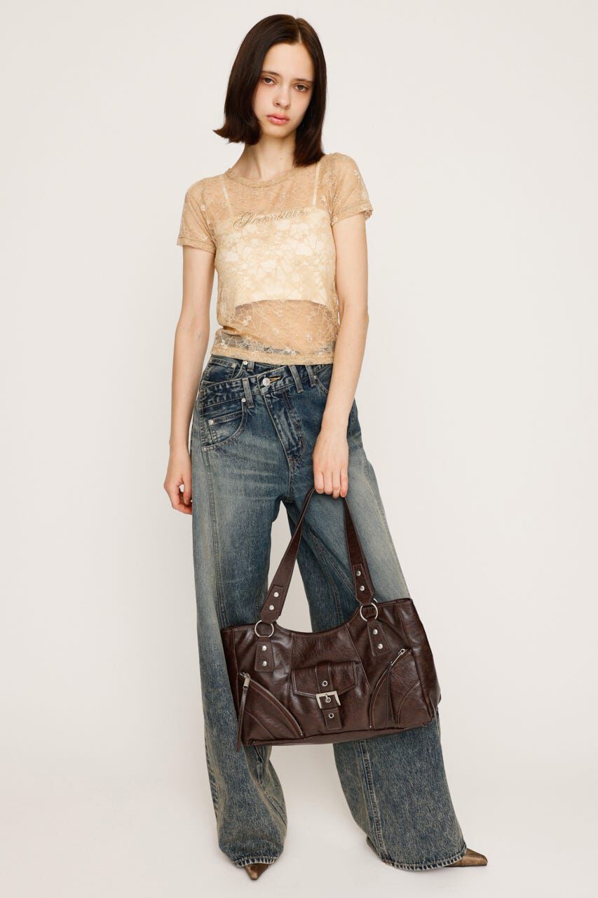 SLY「CUT LACE EMBROIDERY Tシャツ」|Tシャツ・カットソー|