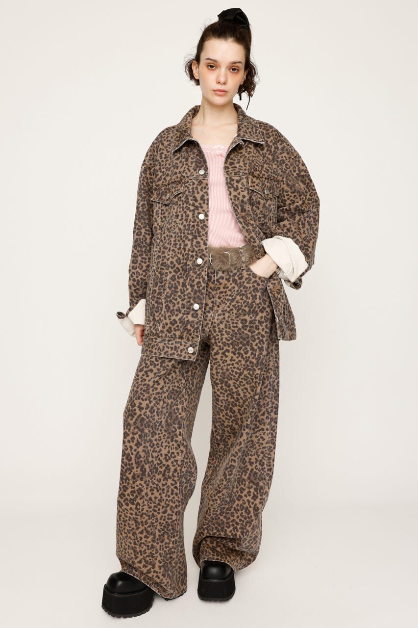 SLY「LEOPARD 4XL DENIM JK-D」|デニムジャケット|