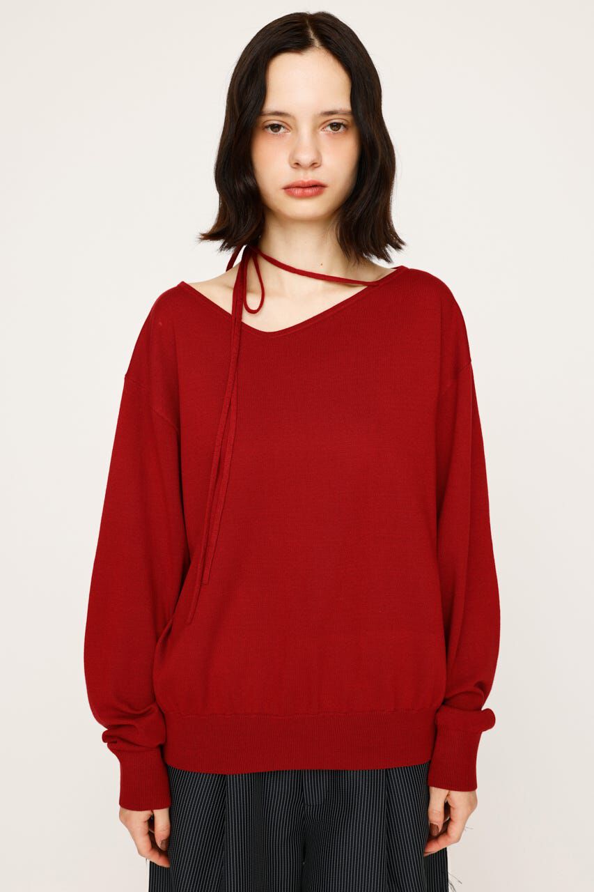 SLY「ASYMMETRY NECK LOOSE トップス」|ニット・セーター|