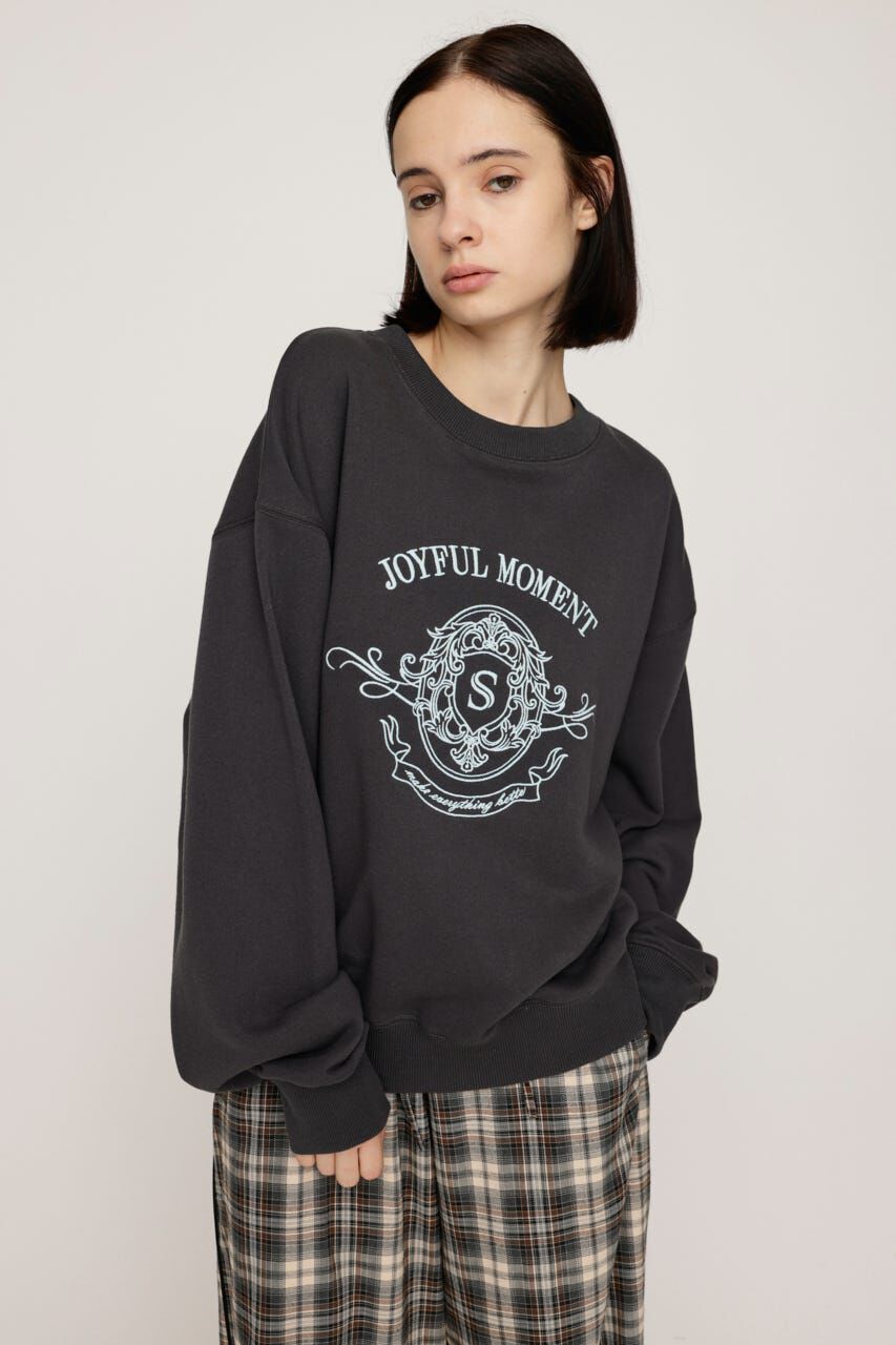 SLY「EMBROIDERY LOGO SW トップス」|パーカー|L/BLK1
