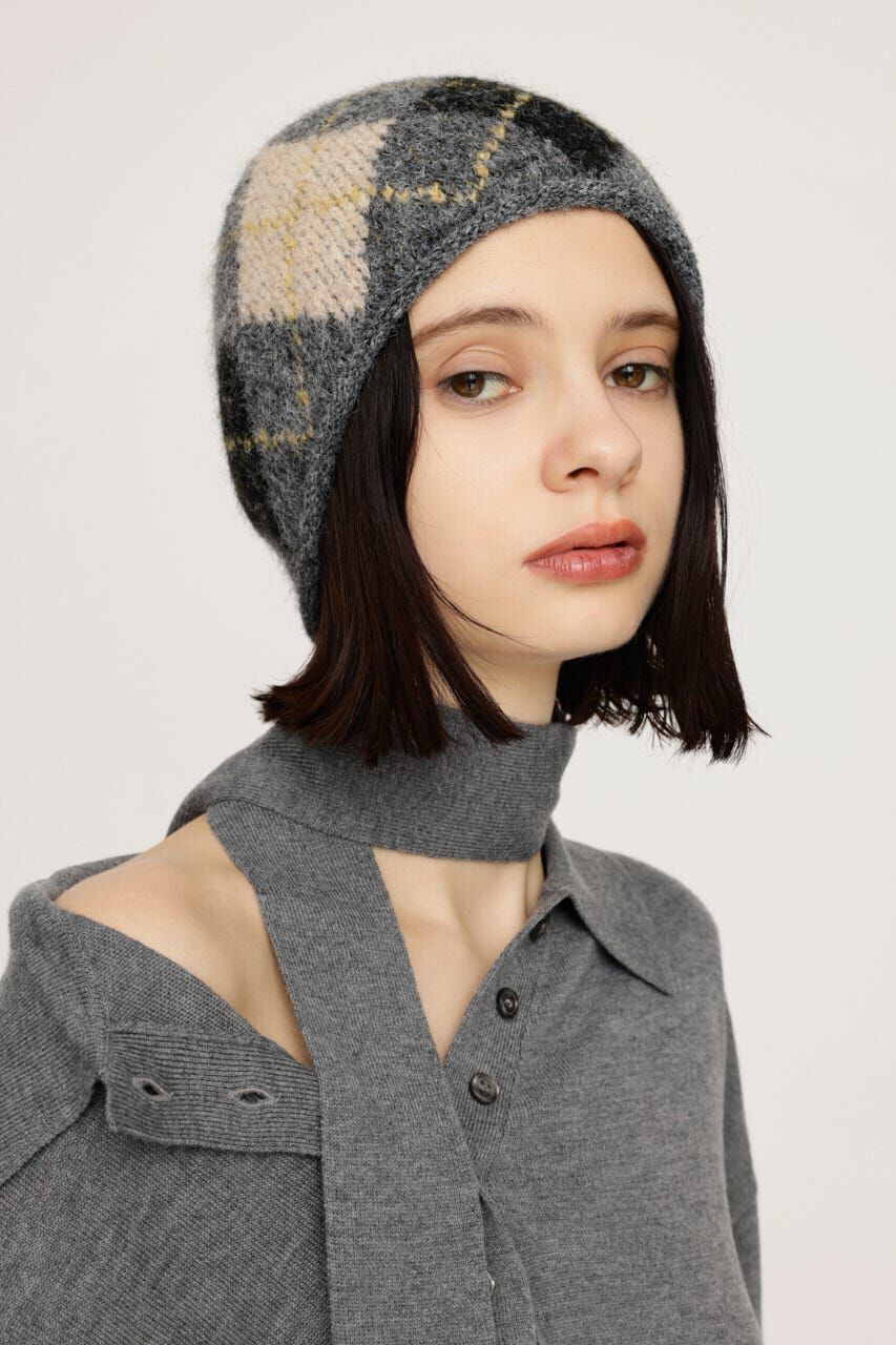 SLY「ARGYLE JQ KNIT BEANIE」|その他|