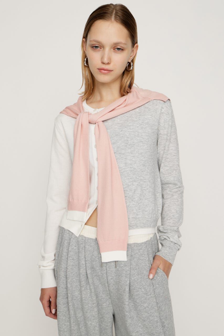 SLY「SLEEVE DOCKING KNIT トップス」|ニット・セーター|M/PNK7