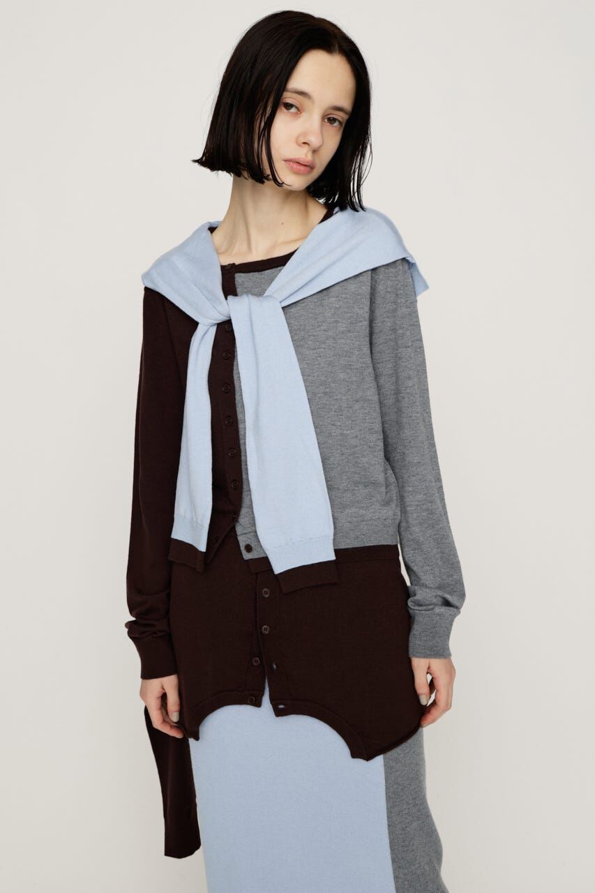 SLY「SLEEVE DOCKING KNIT トップス」|ニット・セーター|