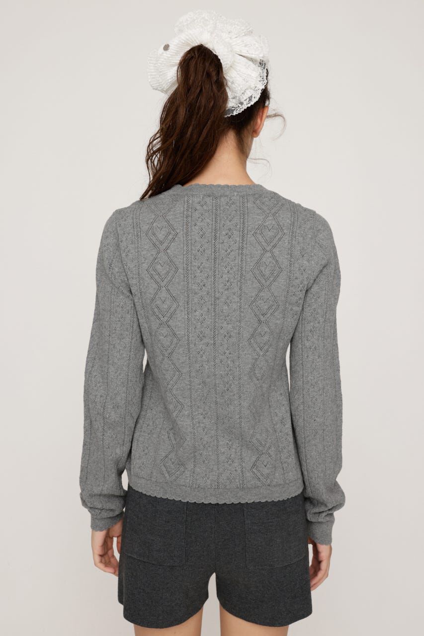 SLY「HEART CROCHET KNIT トップス」|ニット・セーター|