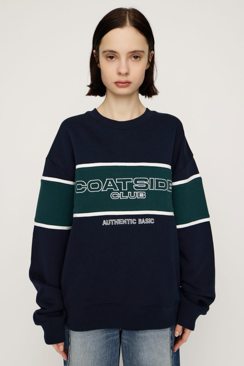 SLY「BLOCKING LINE LOGO SW トップス」|パーカー|