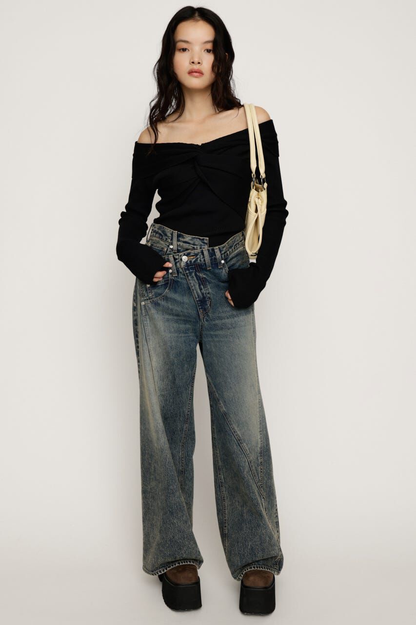 SLY「J／W SWITCHING STRAIGHT パンツ」|デニム|