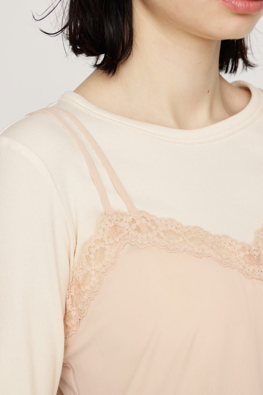 SLY「CAMI LAYERED C／N トップス」|Tシャツ・カットソー|
