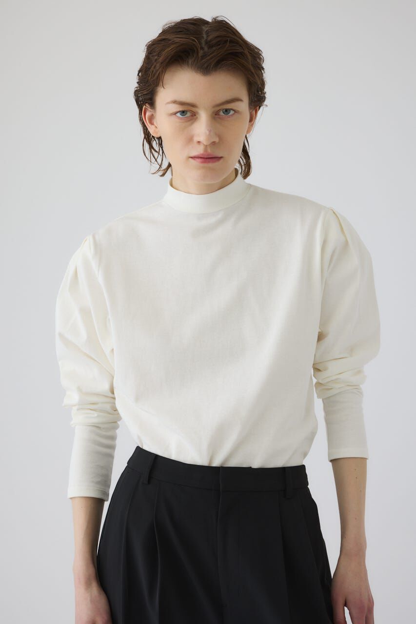 RIM.ARK 「Curved sleeve high collar tops」|Tシャツ・カットソー|