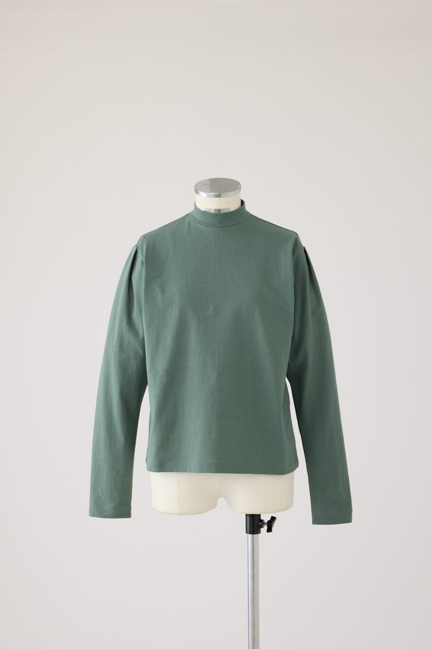 RIM.ARK 「Curved sleeve high collar tops」|Tシャツ・カットソー|L/GRN1