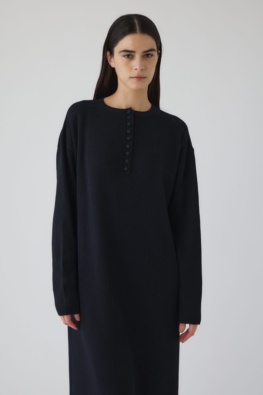 RIM.ARK 「Fabric covered button dress」|ワンピース|D/NVY3