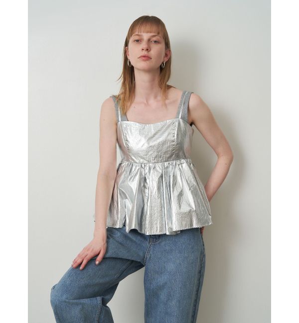 ELENDEEK「SQUARE NECK PAD TANK」|タンクトップ|