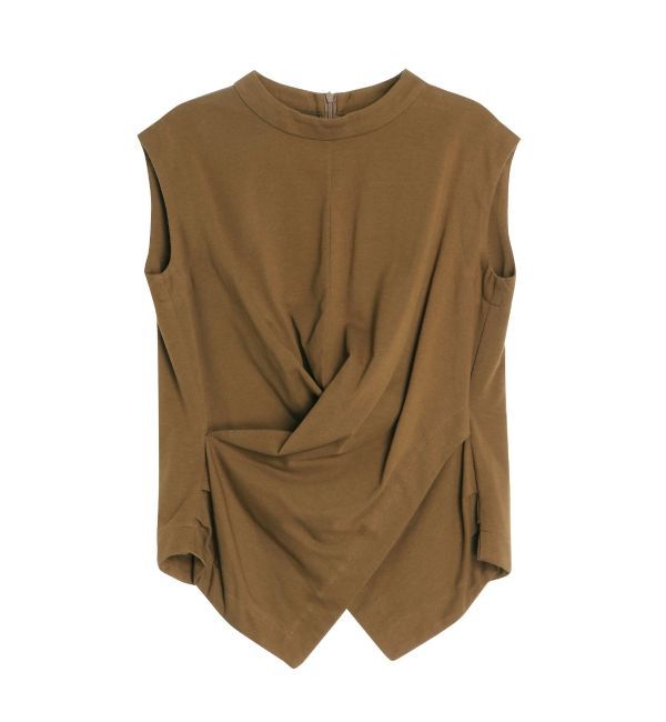 ELENDEEK「WAIST DRAPE CS」|Tシャツ・カットソー|ブラウン