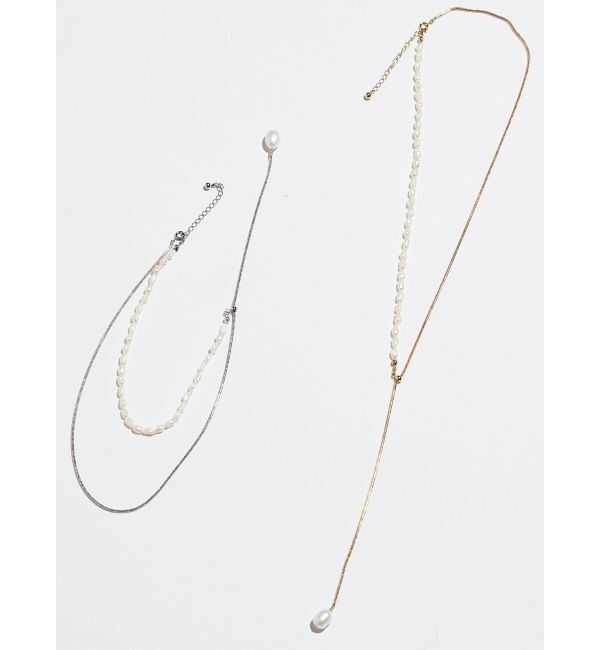 ELENDEEK「2WAY PEARL SLIDER NECKLACE」|ネックレス|