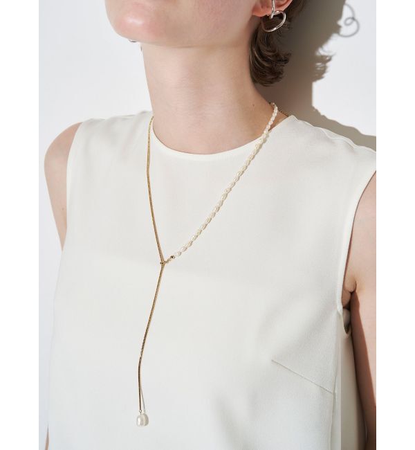 ELENDEEK「2WAY PEARL SLIDER NECKLACE」|ネックレス|