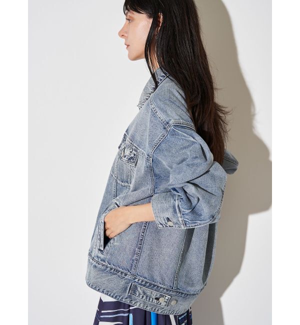 ELENDEEK「BACK FORM LOOSE DENIM JK」|デニムジャケット|