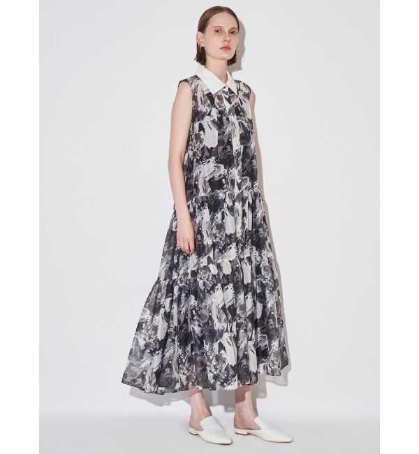 ELENDEEK「SHADE FLOWER TIERED OP」|ワンピース|ブラック