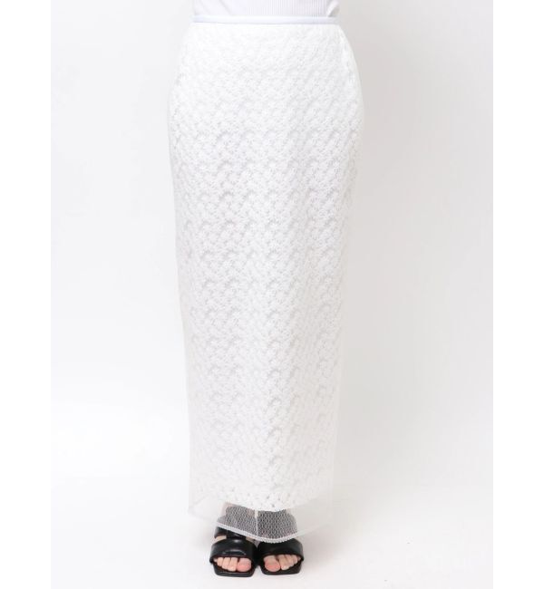 ELENDEEK「EMBROIDERY I-LINE SK」|スカート|