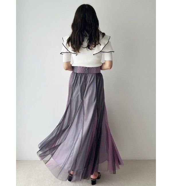 MERCURYDUO「グラデーションチュールボリュームスカート」|スカート|