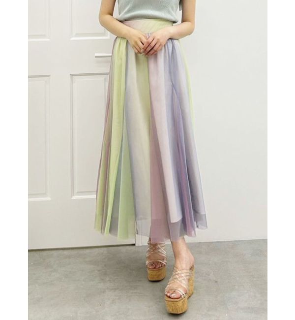 MERCURYDUO「グラデーションチュールボリュームスカート」|スカート|ミックス