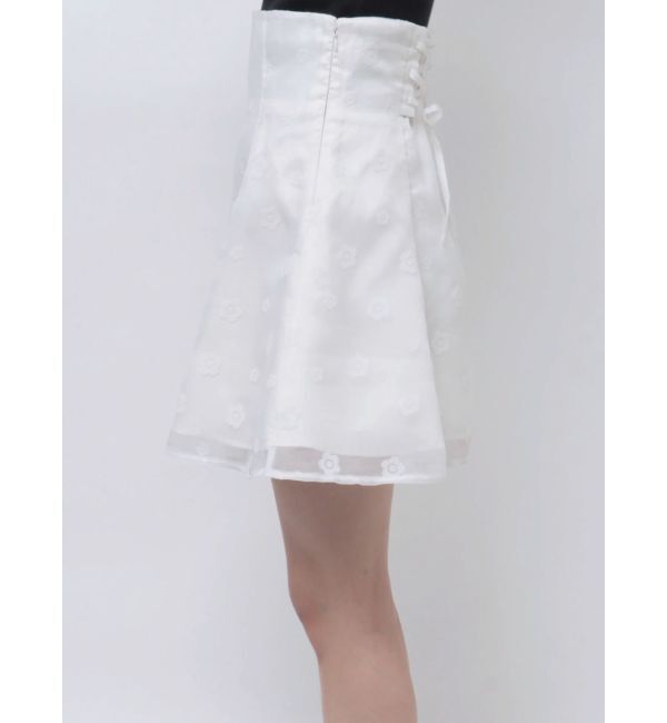 MERCURYDUO「【MARY QUANTコラボ】デイジーフロッキープリントバックレースアップミニスカパン」|スカート|