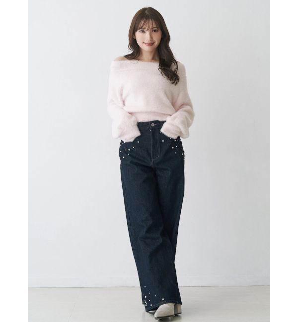 MERCURYDUO「【追加生産】パールデニムパンツ」|デニム|