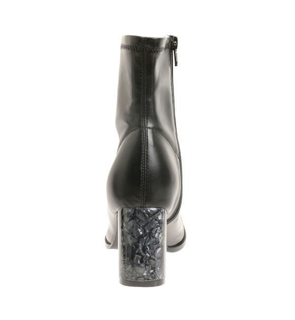 MERCURYDUO「フェイクレザースクエアトゥストレッチショートブーツ」|ショートブーツ|