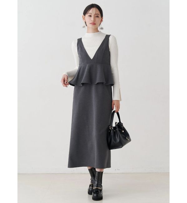 MERCURYDUO「フレアスリーブハイネックリブニット」|ニット・セーター|