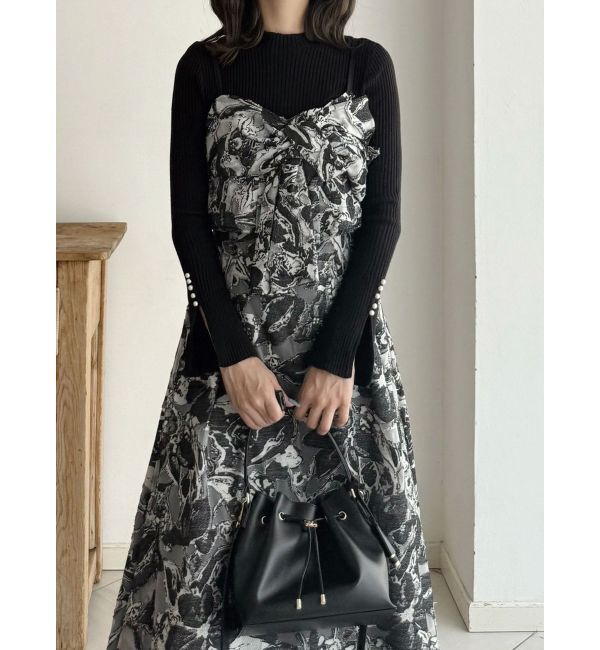 MERCURYDUO「フレアスリーブハイネックリブニット」|ニット・セーター|