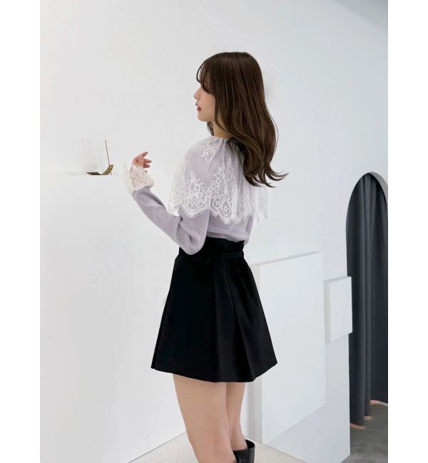 MERCURYDUO「スカラレース襟ニット」|ニット・セーター|