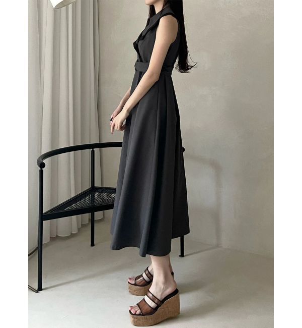 MERCURYDUO「バイカラートレンチフレアワンピース」|ワンピース|