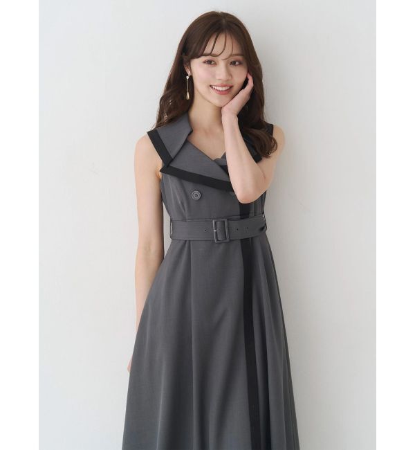 MERCURYDUO「バイカラートレンチフレアワンピース」|ワンピース|