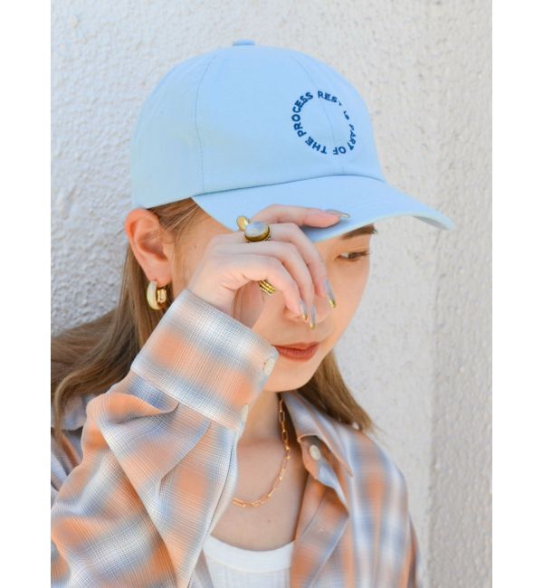 Ungrid「エンブロイダリーデザインキャップ」|キャップ・キャスケット|ブルー