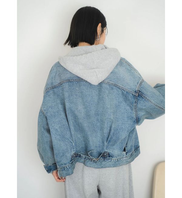 Ungrid「ルーズシルエットデニムジャケット」|ブルゾン・スタジャン|