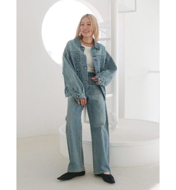 Ungrid「ルーズシルエットデニムジャケット」|ブルゾン・スタジャン|