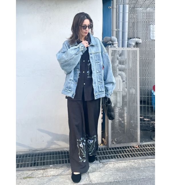 Ungrid「ルーズシルエットデニムジャケット」|ブルゾン・スタジャン|