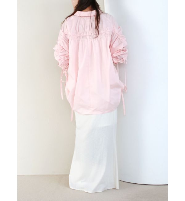 Ungrid「ギャザーデザインルーズシャツ」|シャツ・ブラウス|