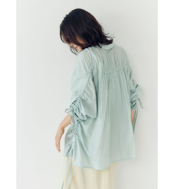 Ungrid「ギャザーデザインルーズシャツ」|シャツ・ブラウス|