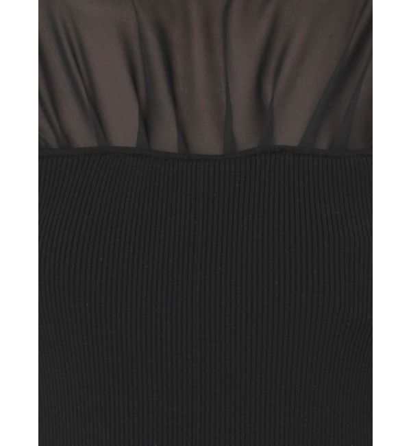 LAGUNAMOON「シフォンプリーツニットドッキングワンピース」|ワンピース|