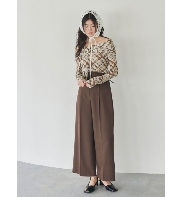 LAGUNAMOON「バイカラーベルトパンツ」|その他|