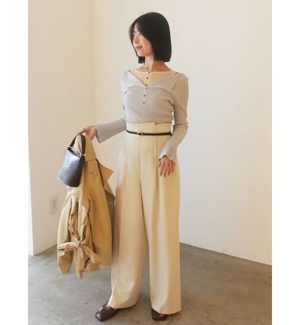LAGUNAMOON「バイカラーベルトパンツ」|その他|
