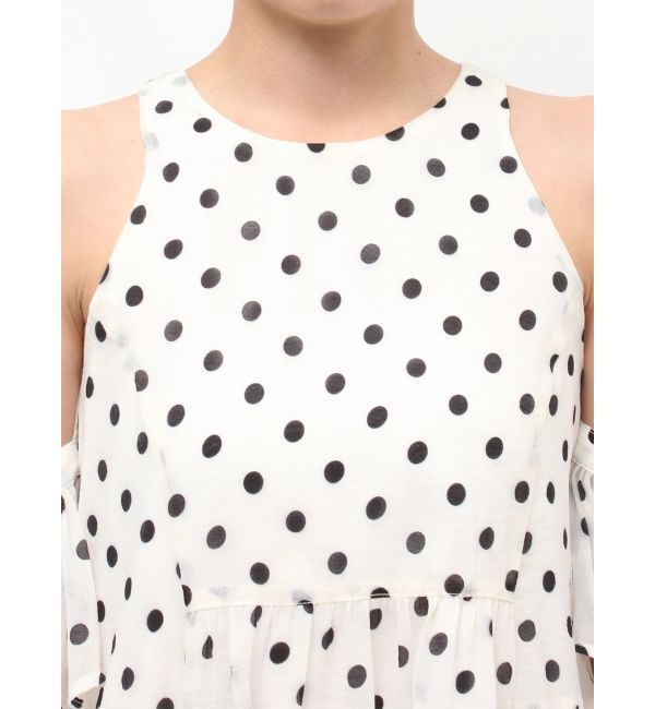 LAGUNAMOON「2WAYシアードットプリントギャザーフレアワンピース」|ワンピース|