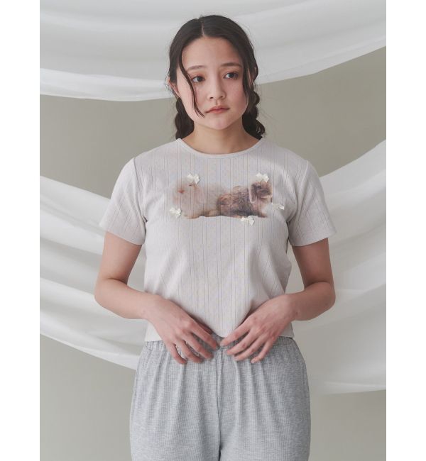 merry jenny「ラビットribbon Tシャツ」|Tシャツ・カットソー|