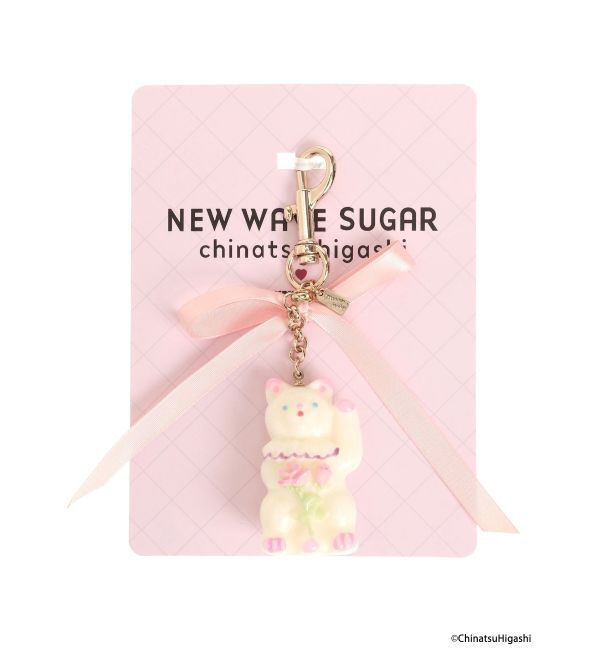 merry jenny「New Wave Sugar cat ribbon charm」|チャーム・キーホルダー|