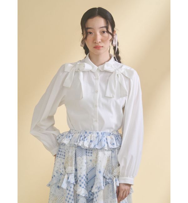 merry jenny「double ribbon blouse」|シャツ・ブラウス|