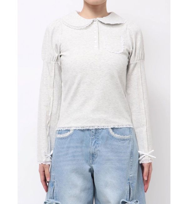 merry jenny「frilly polo tops」|ポロシャツ|