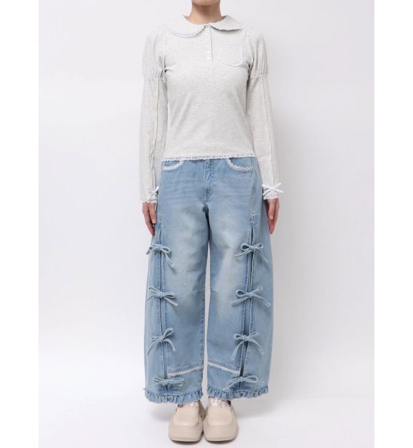 merry jenny「frilly polo tops」|ポロシャツ|